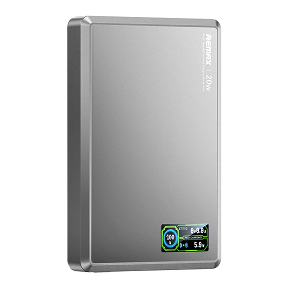 REMAX FP-37 Aurora 10000mAh Magnetic Wireless Charging Power Bank PD 20W Fast Charge Portable Charger with TFT Display