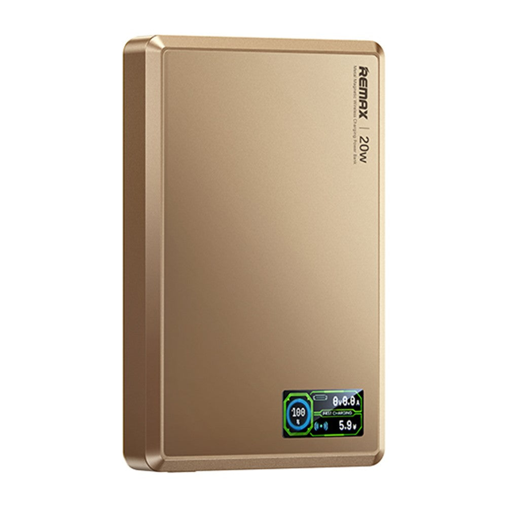 REMAX FP-37 Aurora 10000mAh Magnetic Wireless Charging Power Bank PD 20W Fast Charge Portable Charger with TFT Display