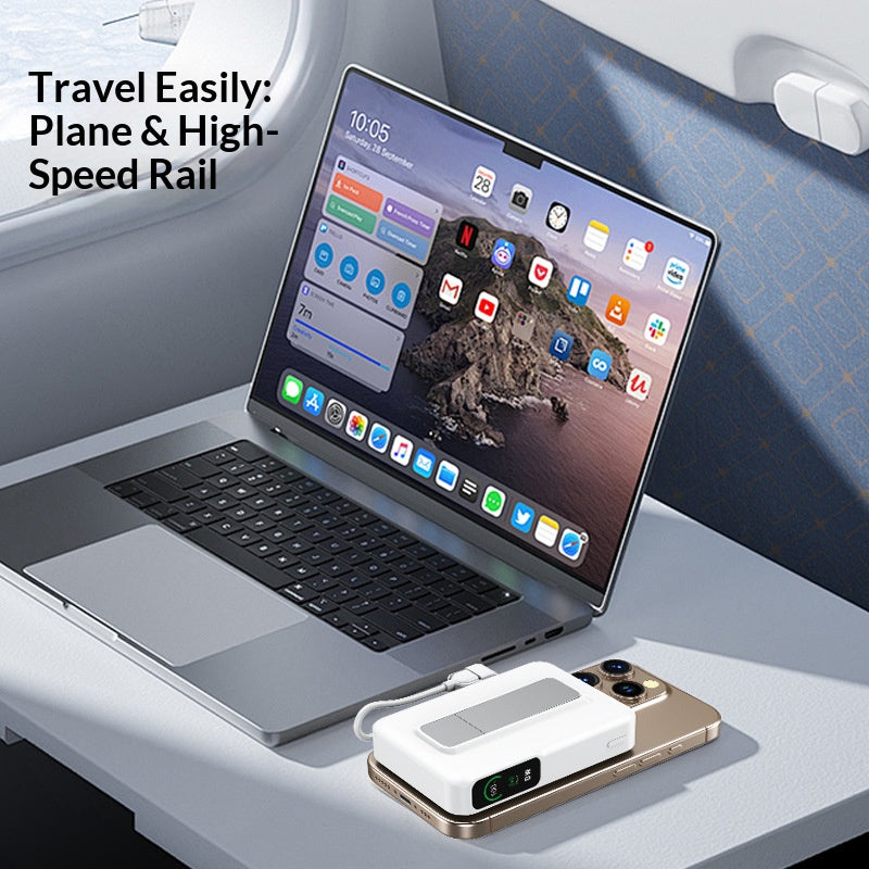 C56 10000mAh Magnetic Wireless Power Bank 15W Fast Charging Portable Charger with Detachable Type-C Cable