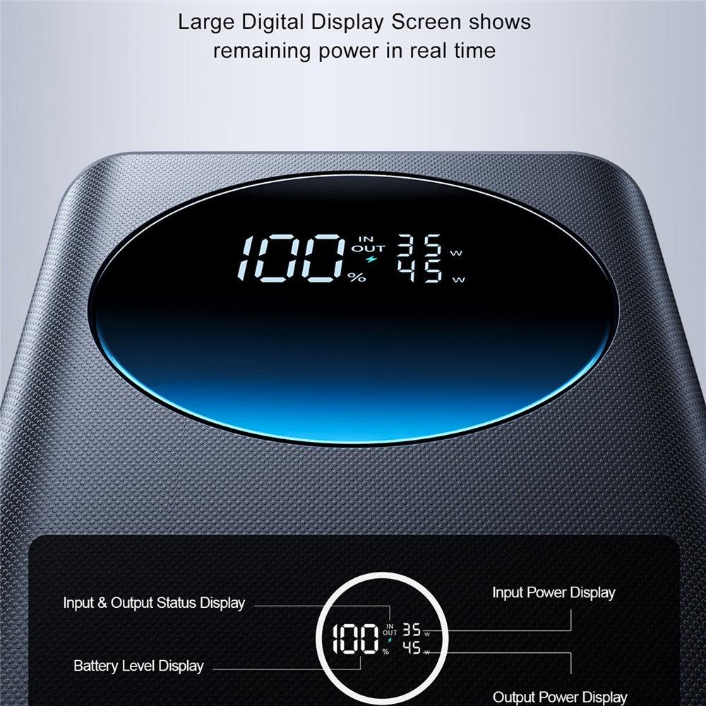 JOYROOM JR-PBF02 Pro 20000mAh Power Bank 45W Fast Charging Digital Display Portable Charger with 4 Port Output