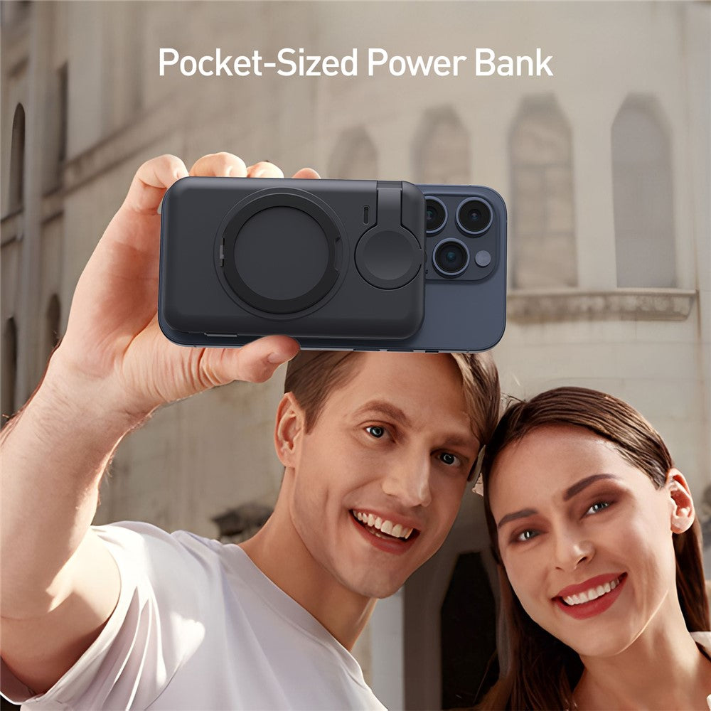 MP07 Qi2 10000mAh 3-in-1 Magnetic Power Bank Built-in Cable Wireless Charger for iPhone AirPods Apple Watch