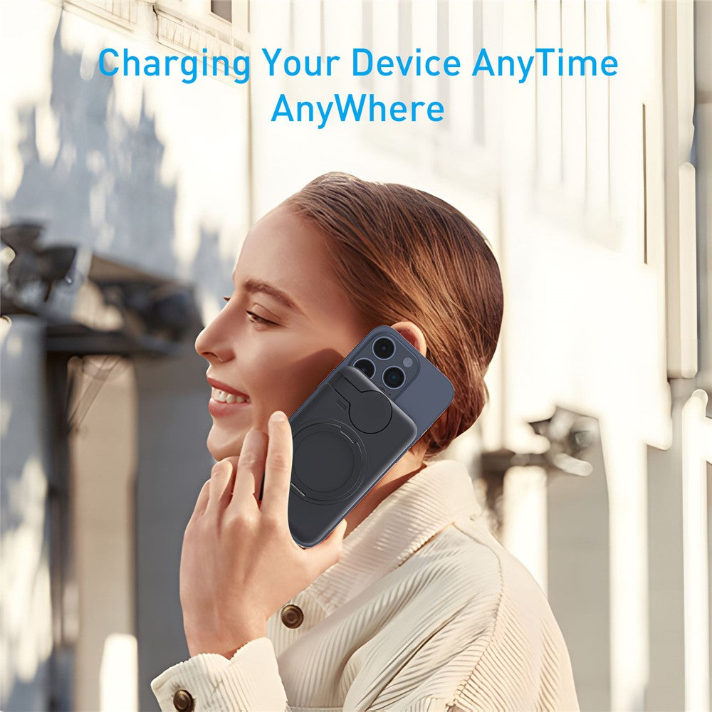 MP07 Qi2 10000mAh 3-in-1 Magnetic Power Bank Built-in Cable Wireless Charger for iPhone AirPods Apple Watch