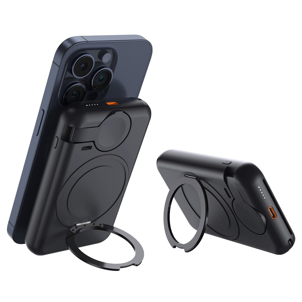 MP07 Qi2 10000mAh 3-in-1 Magnetic Power Bank Built-in Cable Wireless Charger for iPhone AirPods Apple Watch