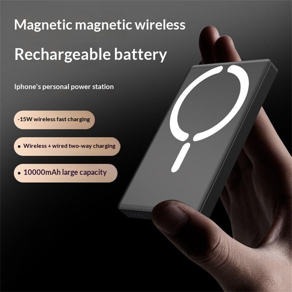C26 10000mAh Magnetic Power Bank 15W Wireless Charging Portable Charger for Outdoor Travel