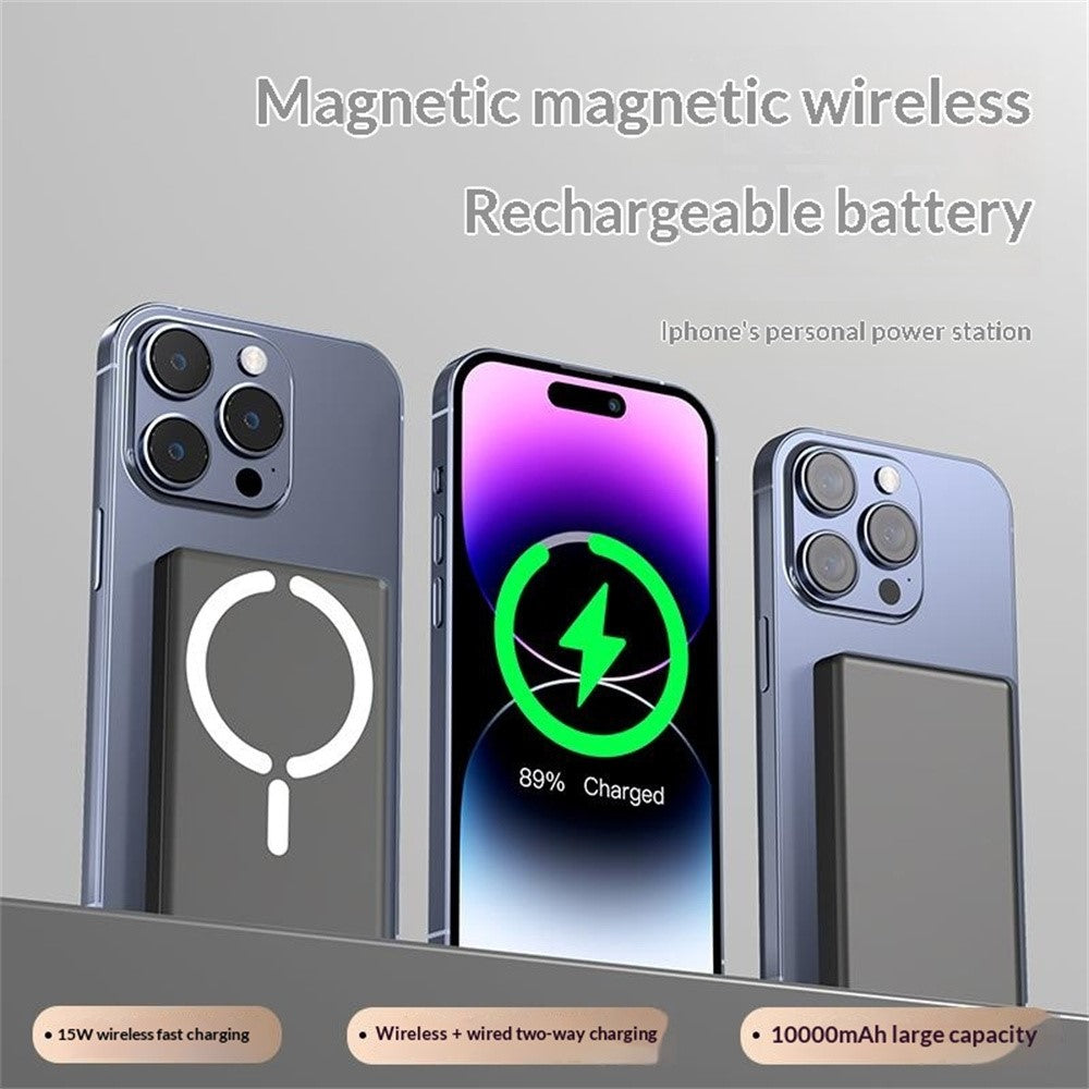 C26 10000mAh Magnetic Power Bank 15W Wireless Charging Portable Charger for Outdoor Travel