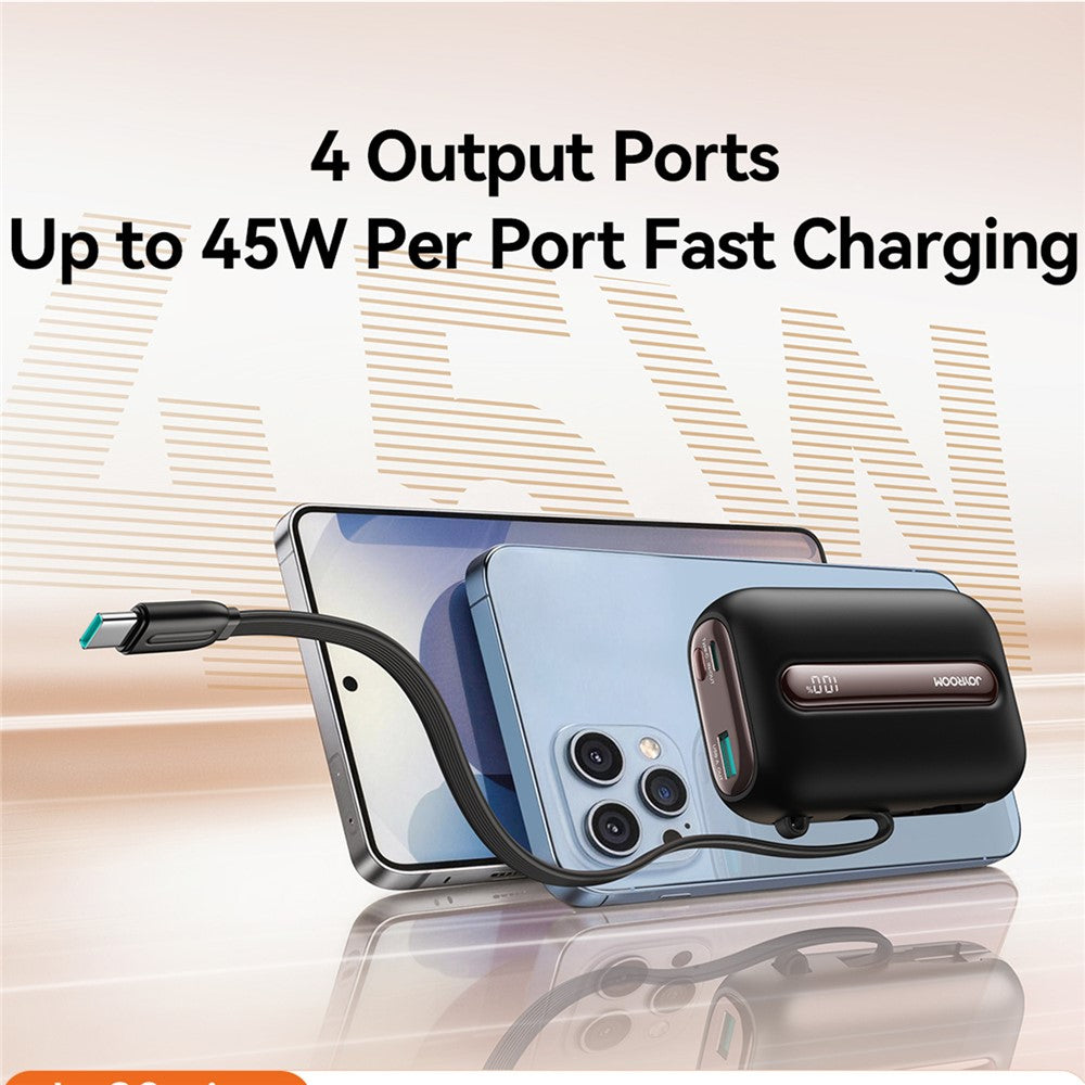 JOYROOM JR-L012 Ultra 20000mAh Power Bank 45W Fast Charging Portable Charger Built-in Type-C + iP Cables