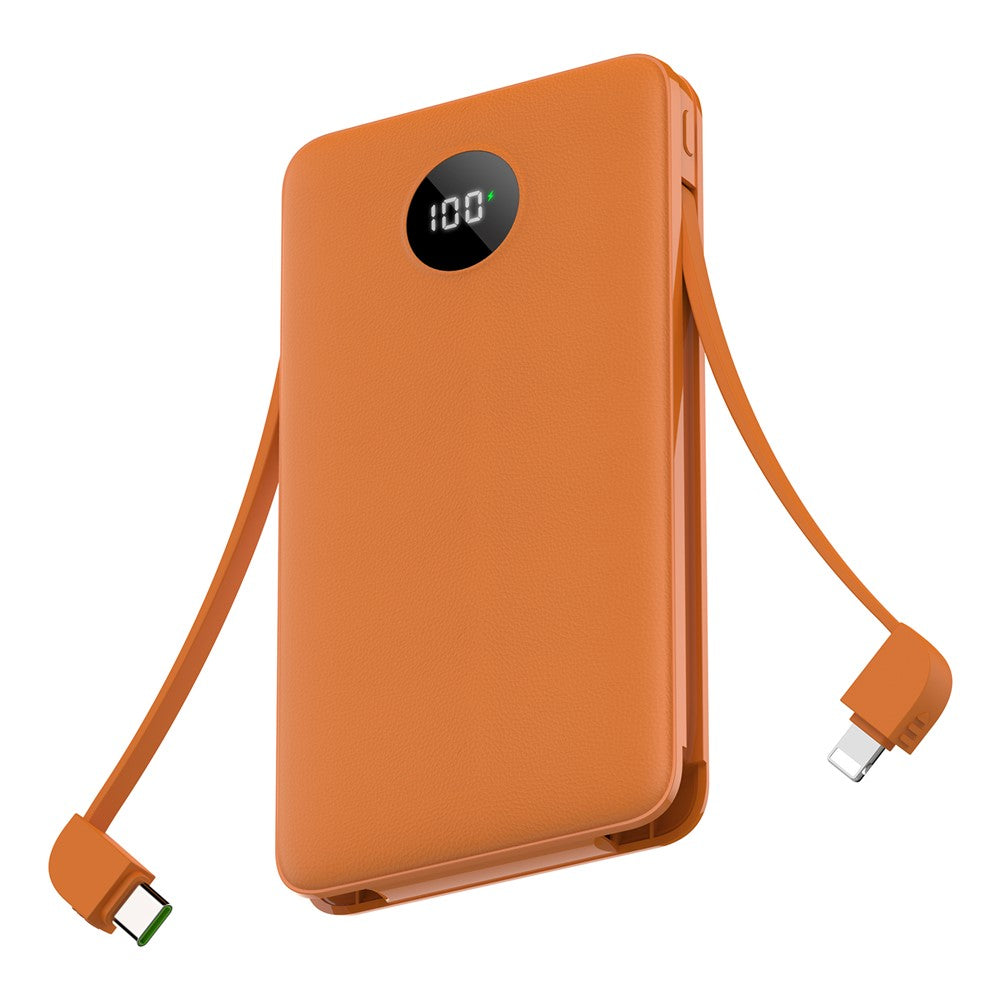 Power Bank 10000mAh 22.5W Fast Charging Built-in Cables LED Display Portable Charger