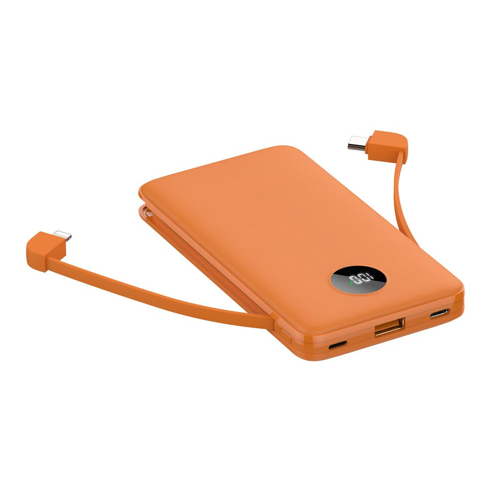 Power Bank 10000mAh 22.5W Fast Charging Built-in Cables LED Display Portable Charger