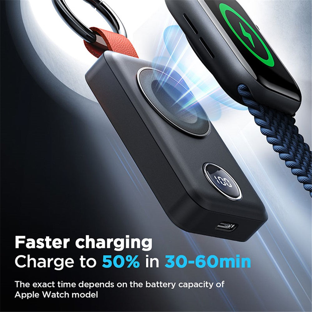 JOYROOM JR-WQW01 2000mAh Portable Wireless Watch Charger for Apple Watch Series 8 / 7 / 6 / 5 / 4 / 3 / 2 / SE,Ultra Power Bank Smart Keychain Charger