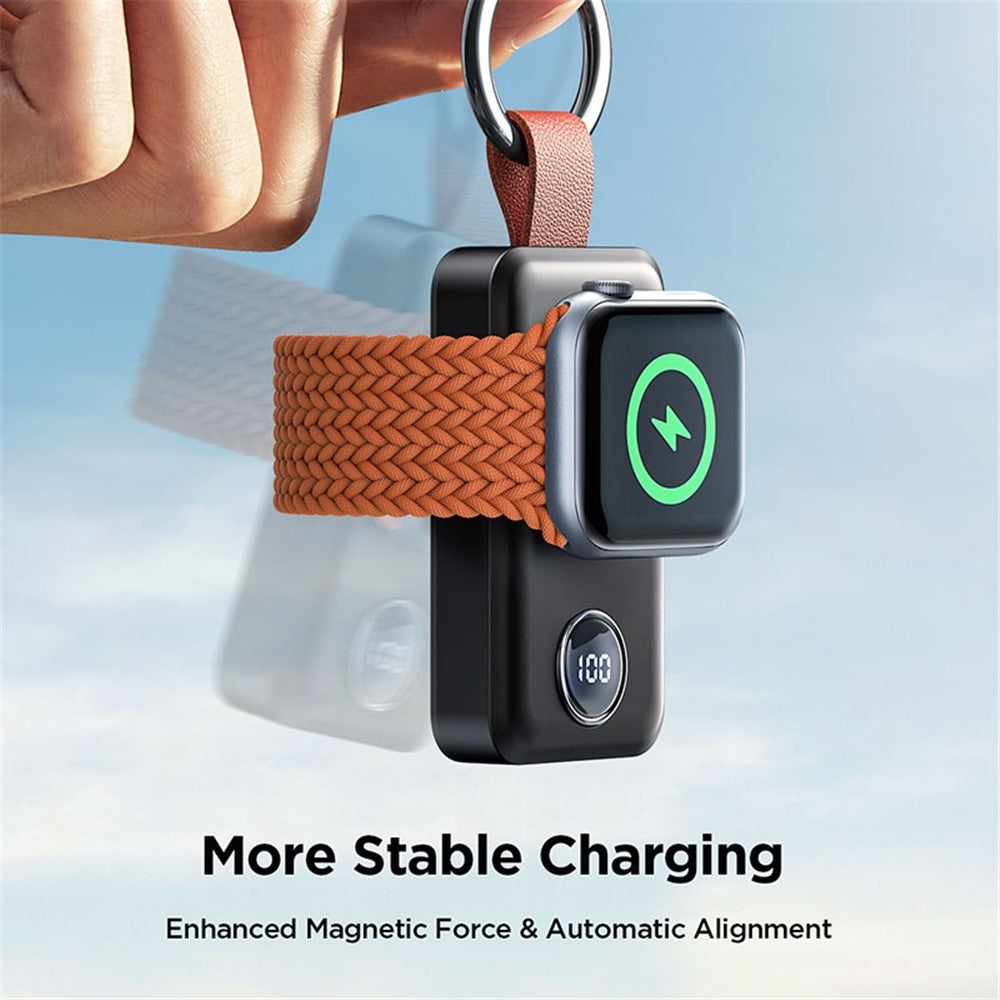 JOYROOM JR-WQW01 2000mAh Portable Wireless Watch Charger for Apple Watch Series 8 / 7 / 6 / 5 / 4 / 3 / 2 / SE,Ultra Power Bank Smart Keychain Charger
