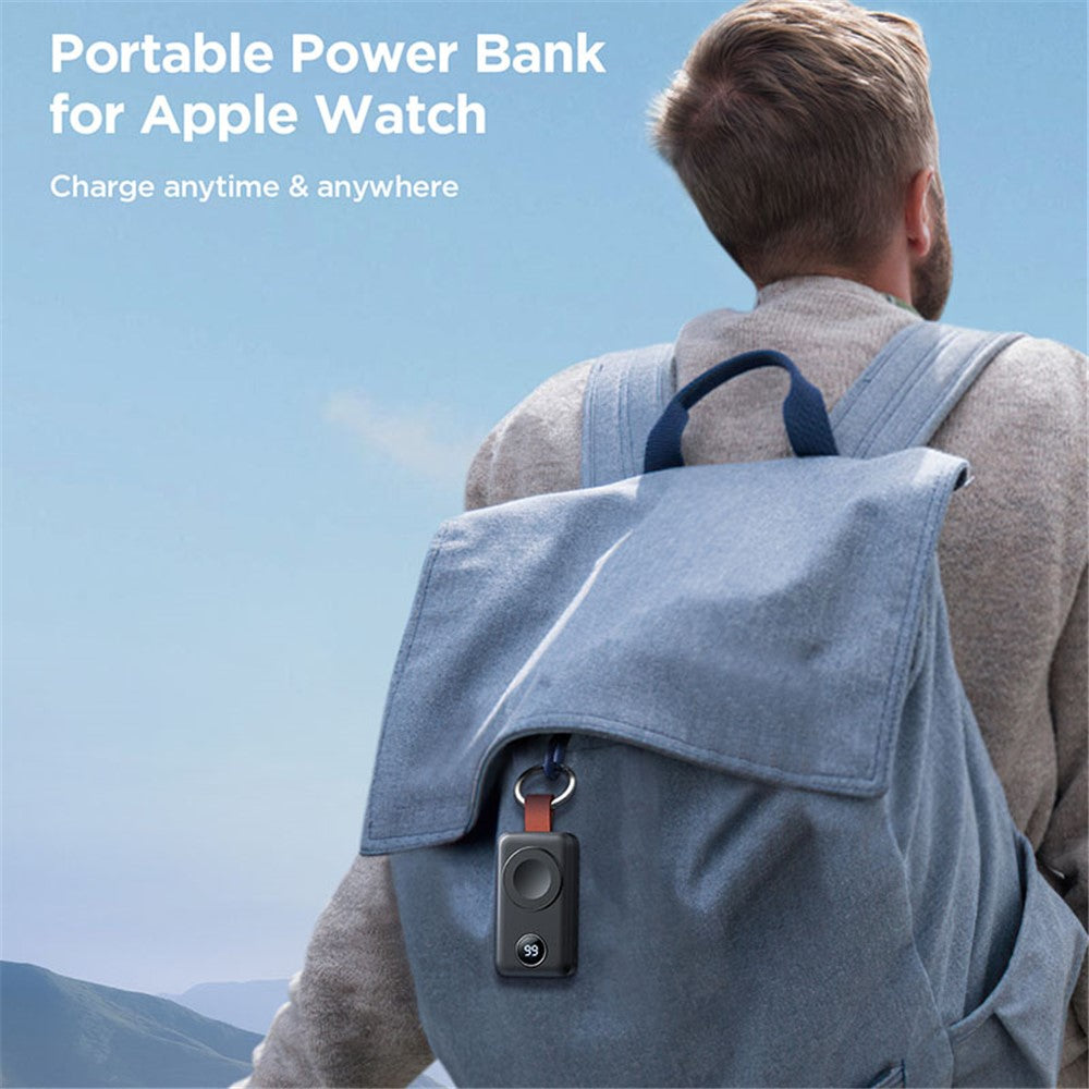 JOYROOM JR-WQW01 2000mAh Portable Wireless Watch Charger for Apple Watch Series 8 / 7 / 6 / 5 / 4 / 3 / 2 / SE,Ultra Power Bank Smart Keychain Charger