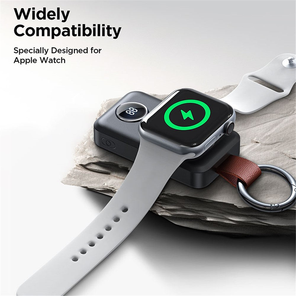 JOYROOM JR-WQW01 2000mAh Portable Wireless Watch Charger for Apple Watch Series 8 / 7 / 6 / 5 / 4 / 3 / 2 / SE,Ultra Power Bank Smart Keychain Charger