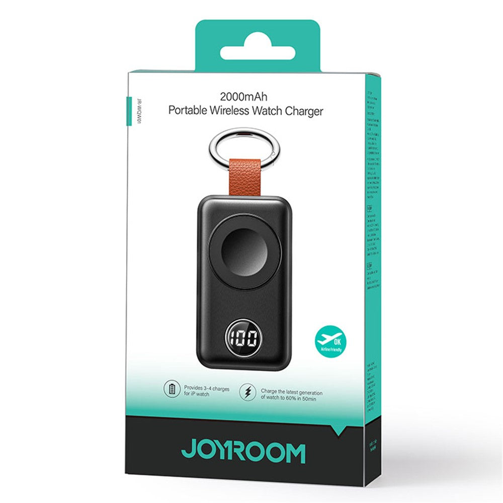 JOYROOM JR-WQW01 2000mAh Portable Wireless Watch Charger for Apple Watch Series 8 / 7 / 6 / 5 / 4 / 3 / 2 / SE,Ultra Power Bank Smart Keychain Charger
