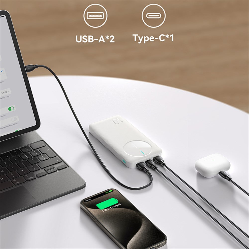 JOYROOM JR-PBF12 10000mAh Power Bank Ultra-Thin Type-C Dual Way Charging Phone External Battery
