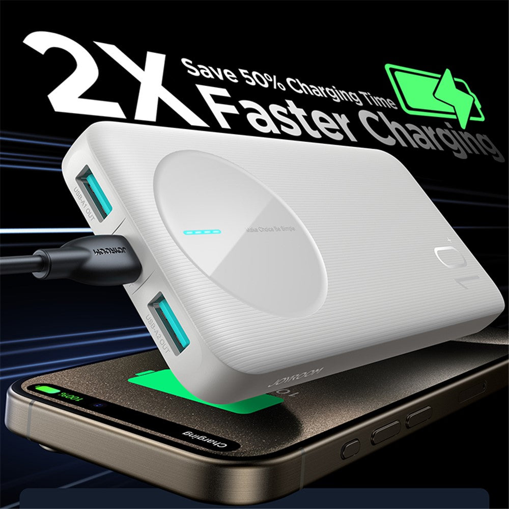 JOYROOM JR-PBF12 10000mAh Power Bank Ultra-Thin Type-C Dual Way Charging Phone External Battery