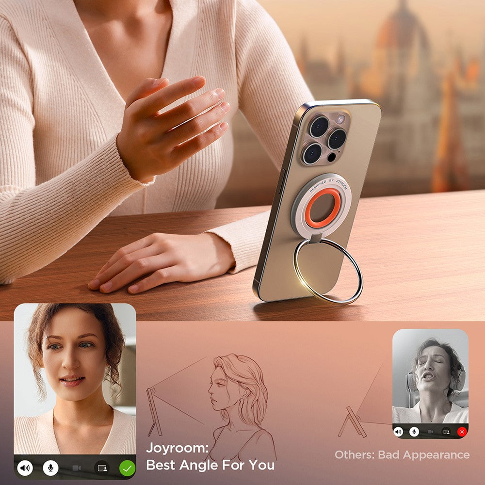 JOYROOM JR-ZS383 Magnetic Kickstand Compatible with Magsafe Grip Phone Holder Finger Ring Stand