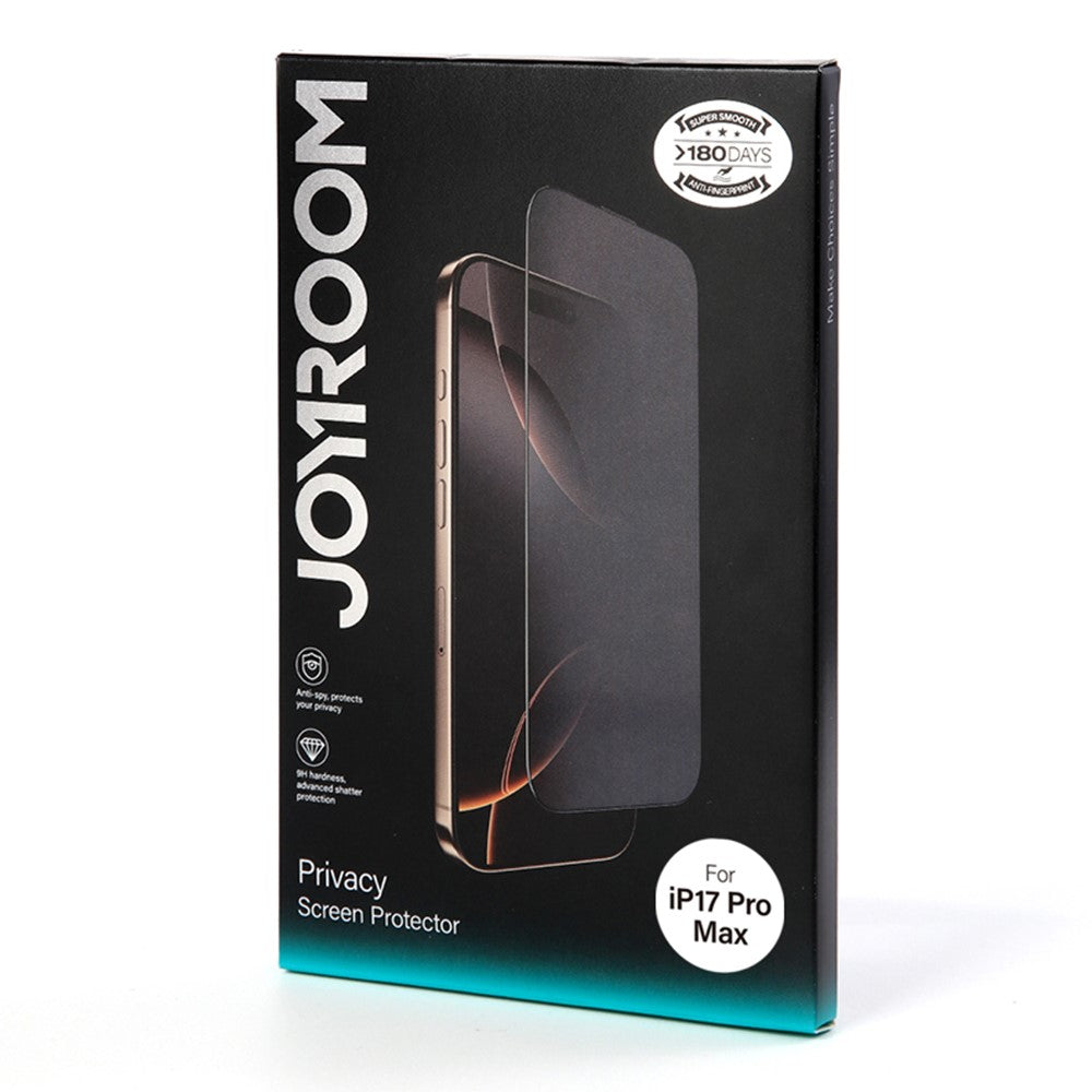 JOYROOM JR-MQS0616 For iPhone 17 Pro Max 2.5D Anti-Spy Full Screen Protector High Aluminium-Silicon Glass Film