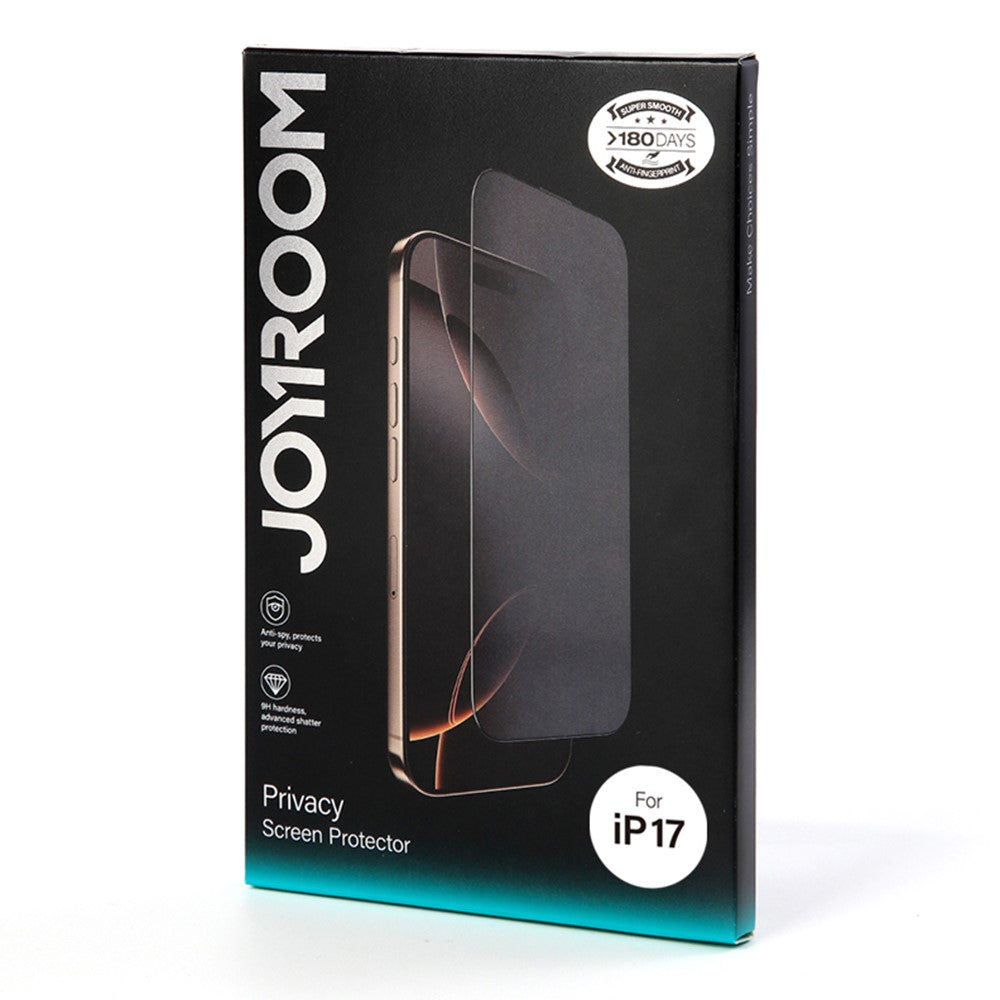 JOYROOM JR-MQS0613 For iPhone 17 2.5D Anti-Spy Full Screen Protector High Aluminium-Silicon Glass Film