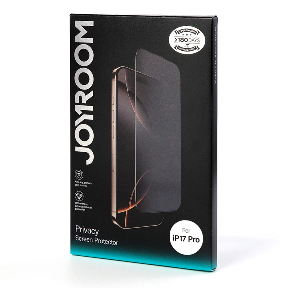 JOYROOM JR-MQS0614 For iPhone 17 Pro 2.5D Anti-Spy Full Screen Protector High Aluminium-Silicon Glass Film