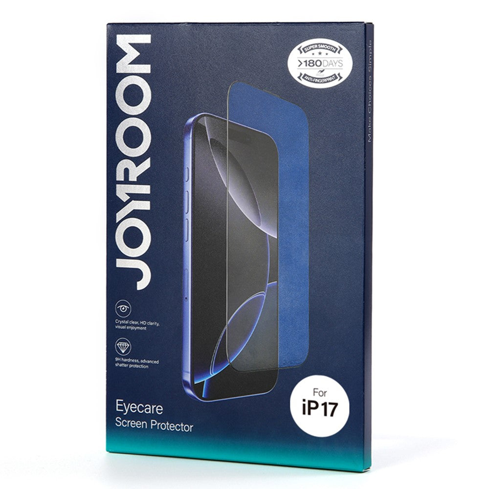 JOYROOM JR-MQS0609 For iPhone 17 Screen Protector Eye Protection 2.5D Silk Printing High Aluminium-Silicon Glass Film