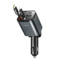 JOYROOM CCL05 4 in 1 Car Charger with 65W Fast Charging Retractable Dual Cables