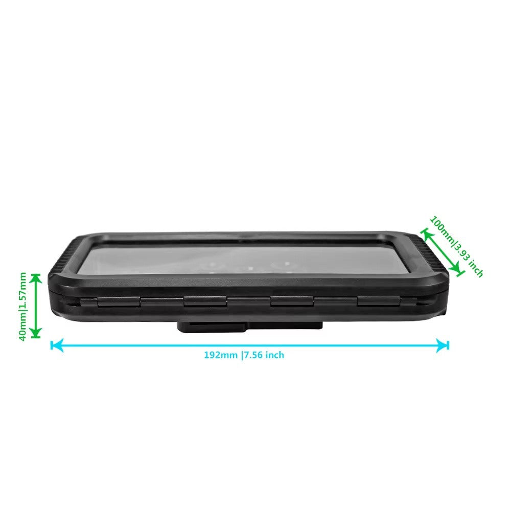 Motorcycle Bike Electric Scooter Phone Mount Rearview Mirror Holder Waterproof Case