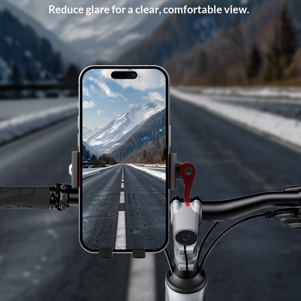 BENGGUO Bicycle Motorcycle Phone Mount 360-Degree Rotation Adjustable Handlebar Holder Aluminum Alloy Anti Shake