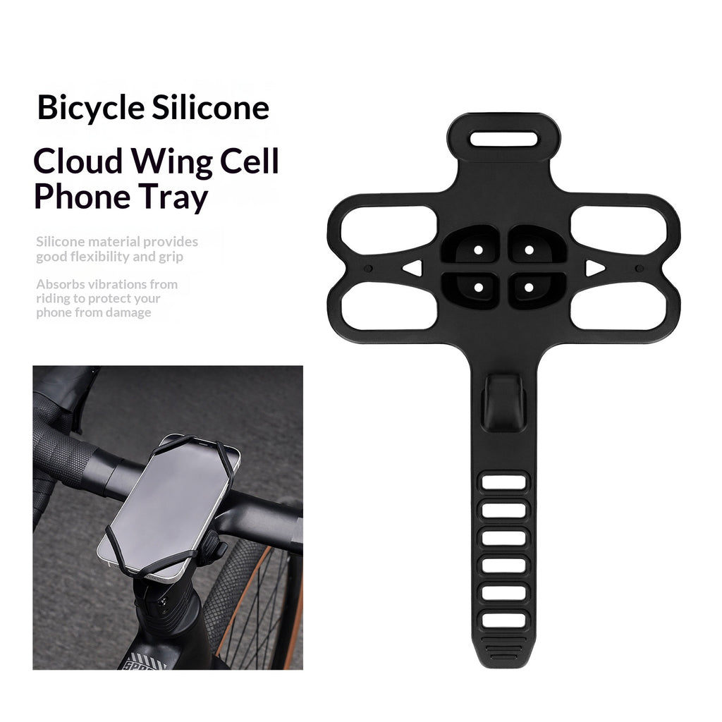 ENLEE Bicycle Handlebar Phone Mount Holder Anti Slip Silicone Strap Shock Absorbing Cellphone Stand