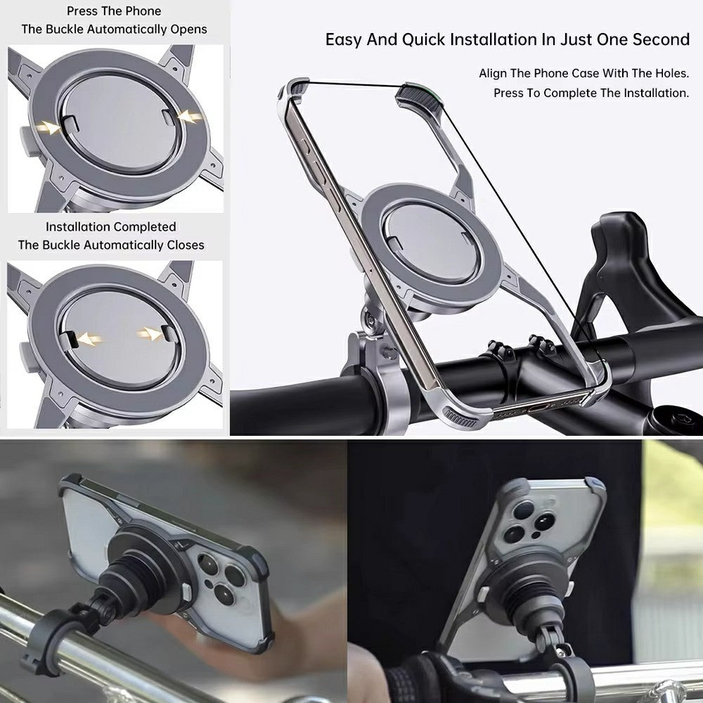 Z10 For iPhone 16 Pro Max Motorcycle Mount Magnetic Phone Holder Anti Shake Cycling Bracket