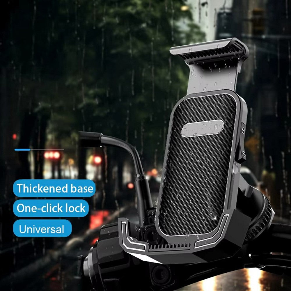 Motorcycle Bike Phone Mount Holder 360 Rotation Universal 4.7-7.1 Inch Adjustable Handlebar Stand