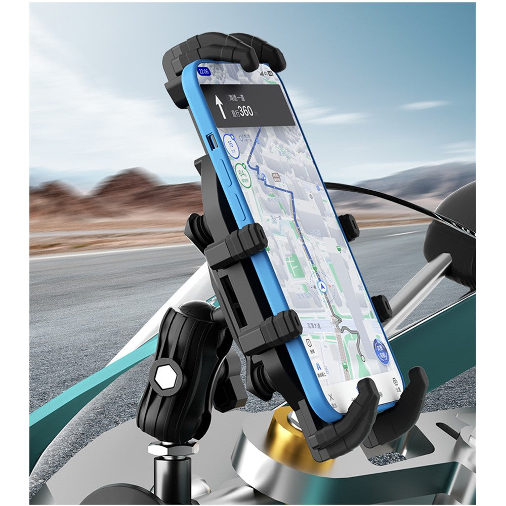 WUPP CS-2072D1 M8 Ball Head Cellphone Holder Anti Theft Motorcycle Phone Mount Bracket