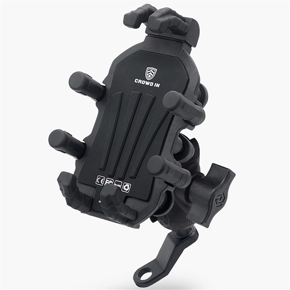 WUPP CS-1990B1 Motorcycle Rearview Mirror Phone Holder Aluminum Alloy Anti Shake Phone Mount