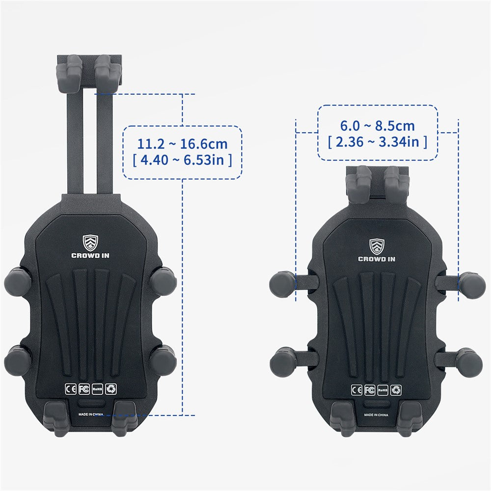 WUPP CS-1990A1 Motorcycle Handlebar Phone Mount Clamp Aluminum Alloy Anti-Shake Bike Phone Holder