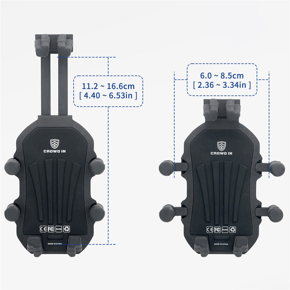 WUPP CS-1990C1 Bicycle Handlebar Phone Holder with Anti-theft Knob Design for Motorcycle / Scooter
