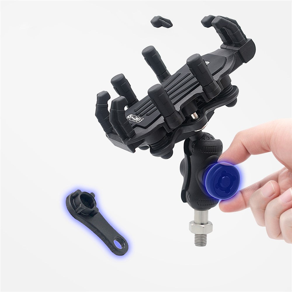 WUPP ZH-1990B1 Anti-Theft Bracket + M8 Ball Head Motorcycle Electric Bike Phone Mount