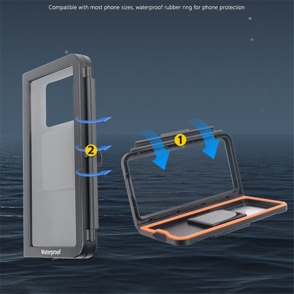 WUPP CS-1937A1 Motorcycle Rearview Mirror Phone Holder Waterproof Phone Mount Case for Electric Bikes