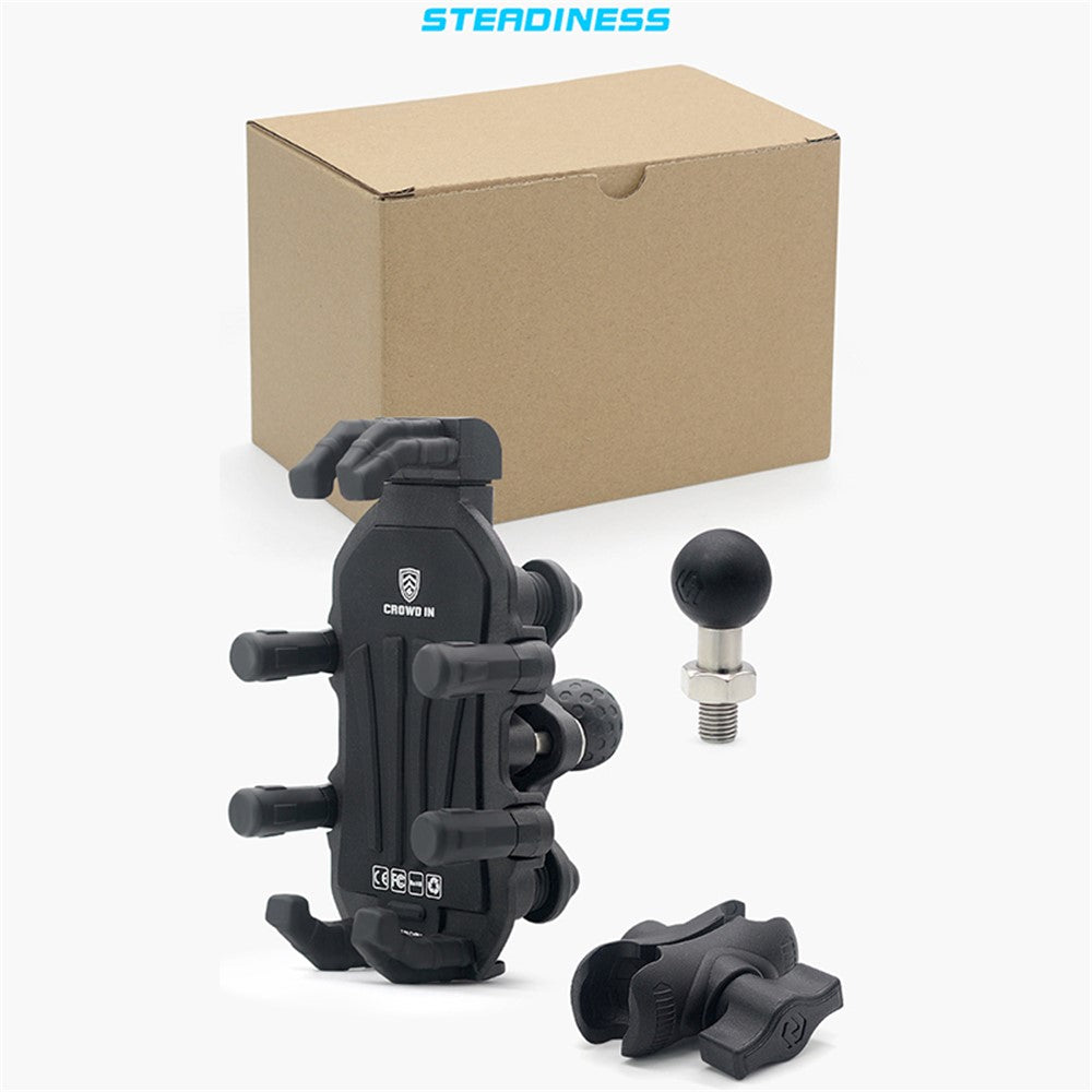 WUPP ZH-1990A1 Motorcycle Electric Bike Phone Mount Cell Phone Bracket + M8 Ball Head Set