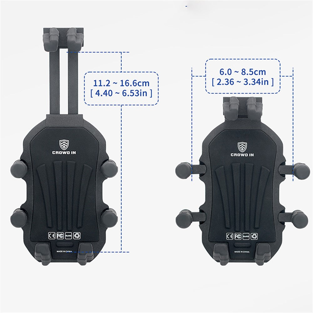 WUPP ZH-1990B2 Anti-Theft Motorcycle Fork Stem Phone Mount Aluminum Alloy Bike Ball Phone Holder