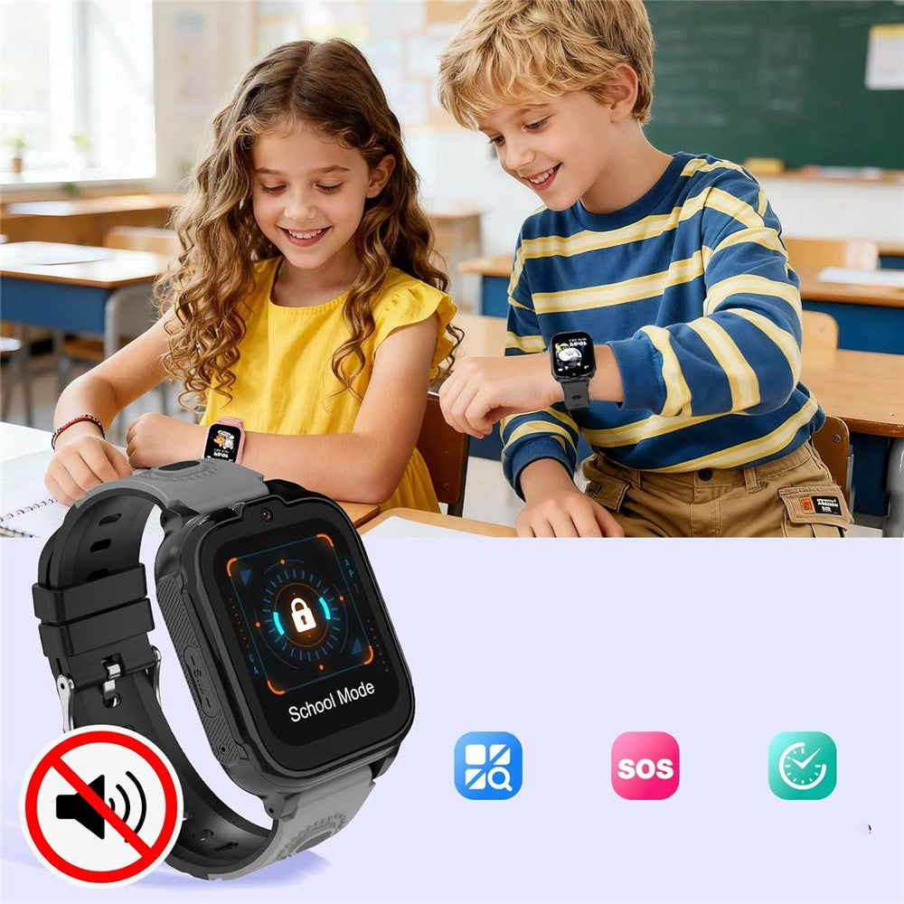 DH28 1.83 Inch Screen 4G Smart Watch for Kids GPS Locator SOS Calling Wristwatch (Europe  /  Asia  /  Africa Version)