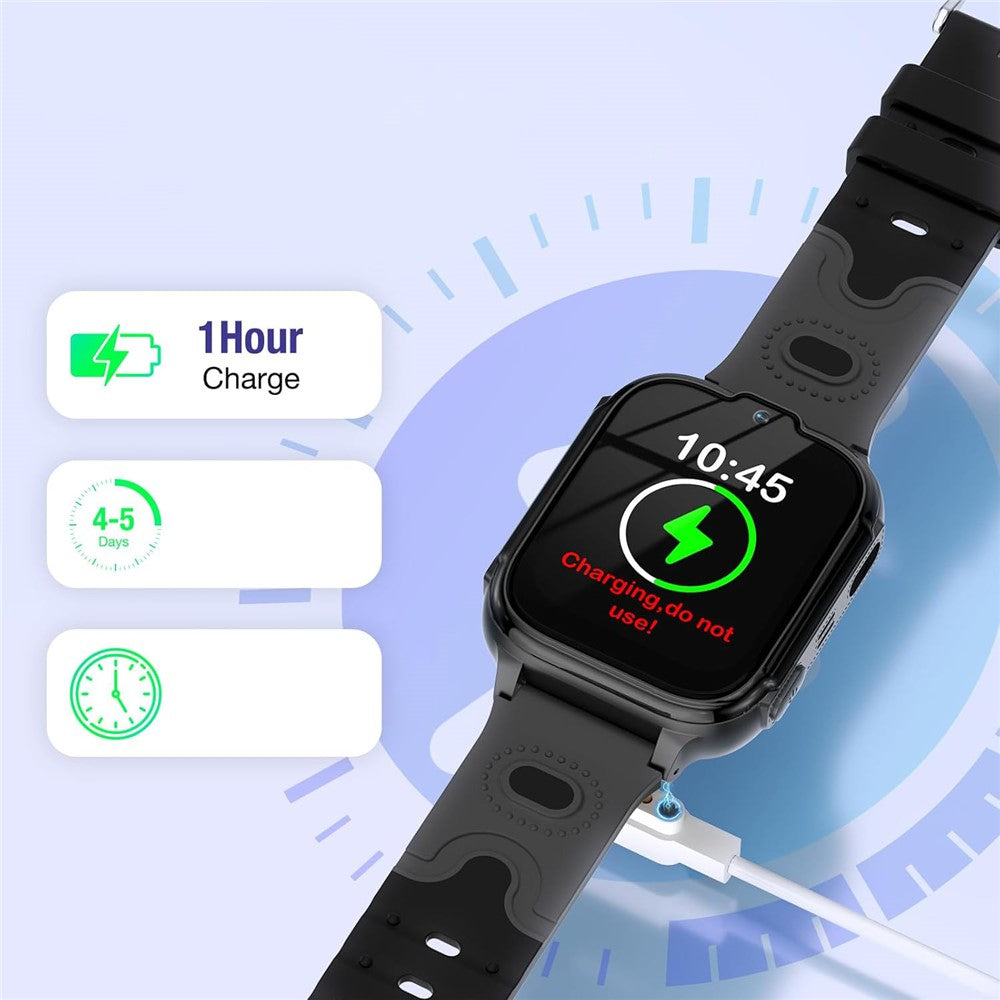 DH28 1.83 Inch Screen 4G Smart Watch for Kids GPS Locator SOS Calling Wristwatch (Europe  /  Asia  /  Africa Version)