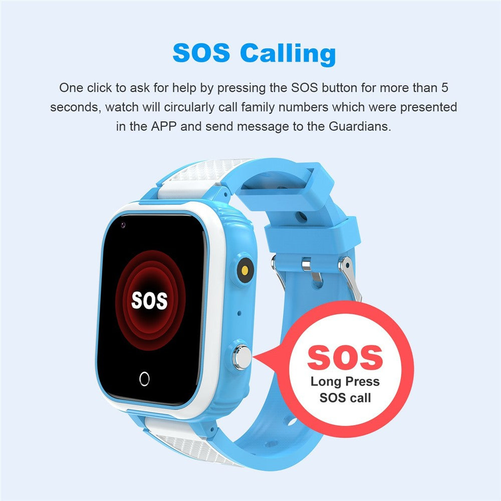D9 For Kids 4G Video Call Android Smart Watch 1.83 Inch IPS Screen GPS Tracking SOS Children Wristwatch, 2+16GB
