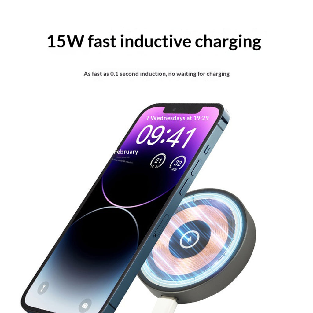 Transparent Industrial-Style Wireless Charger – Tempered Glass & Aluminum, 15W Fast Charging