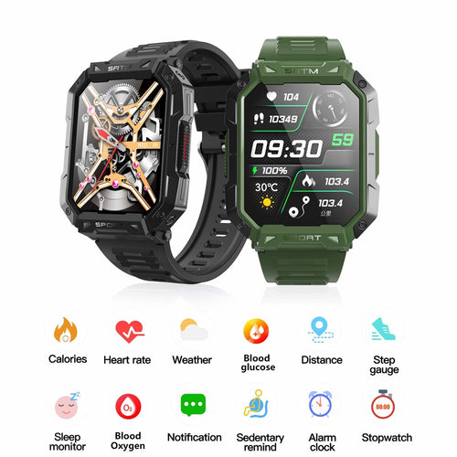 2.1" Rugged Sports Smart Watch – Bluetooth Calling & Fitness Tracking (F307)