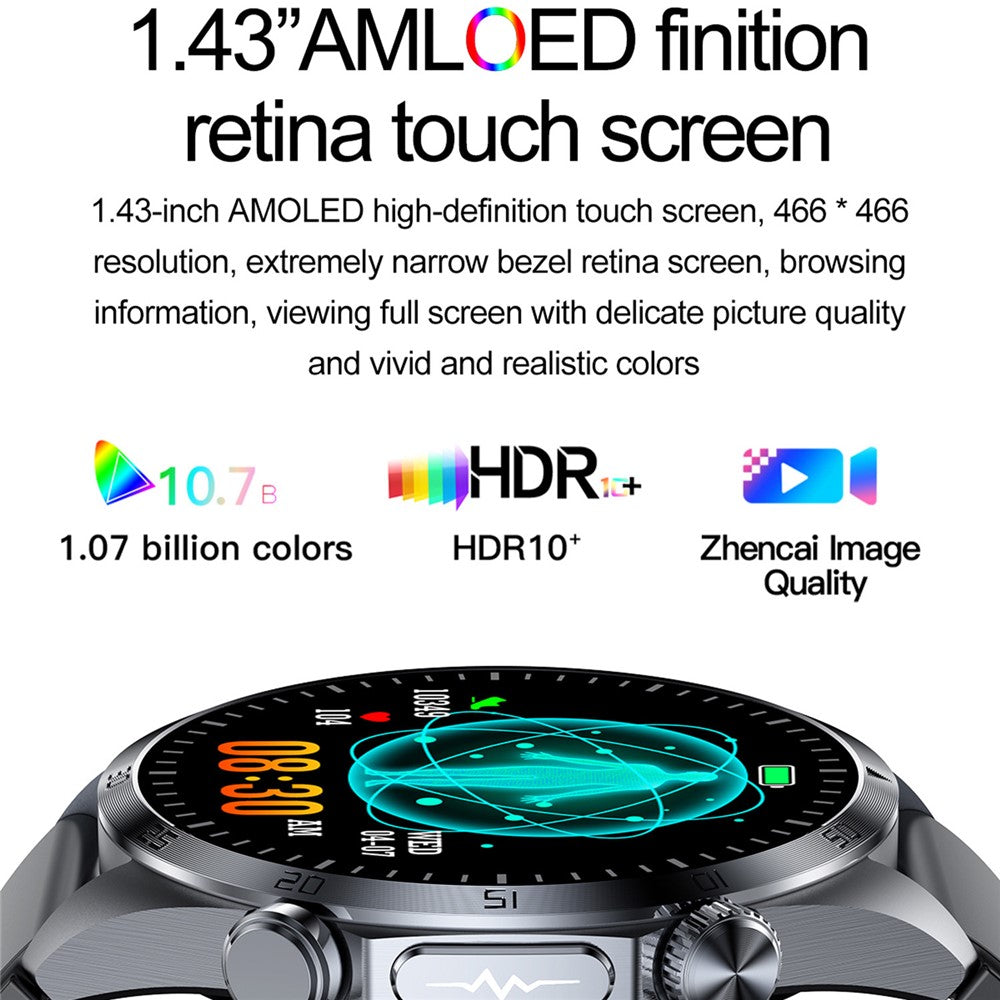 TK29 Leather Strap AMOLED Screen Smart Watch Sleep Health Monitoring Sports Watch