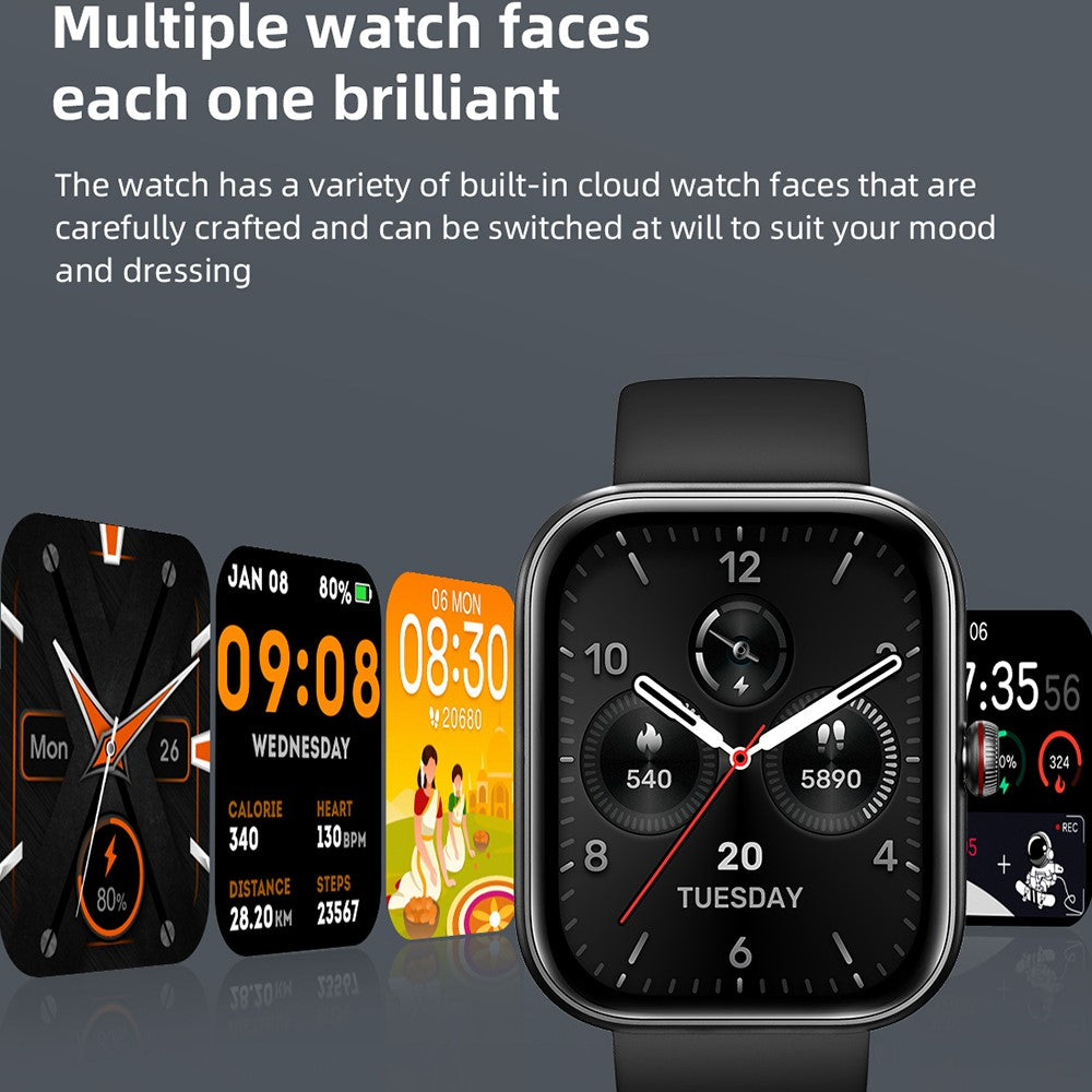 IDW20 1.91 Inch Smartwatch Bluetooth-compatible Calling Watch with Multi-Sport Modes  /  IP68 Waterproof  /  Alexa Voice Control
