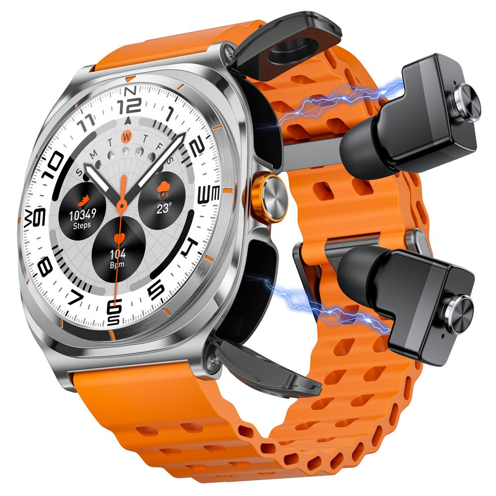 2-in-1 Sports Smartwatch with TWS Earbuds – 1.53" Round Screen (GT98)