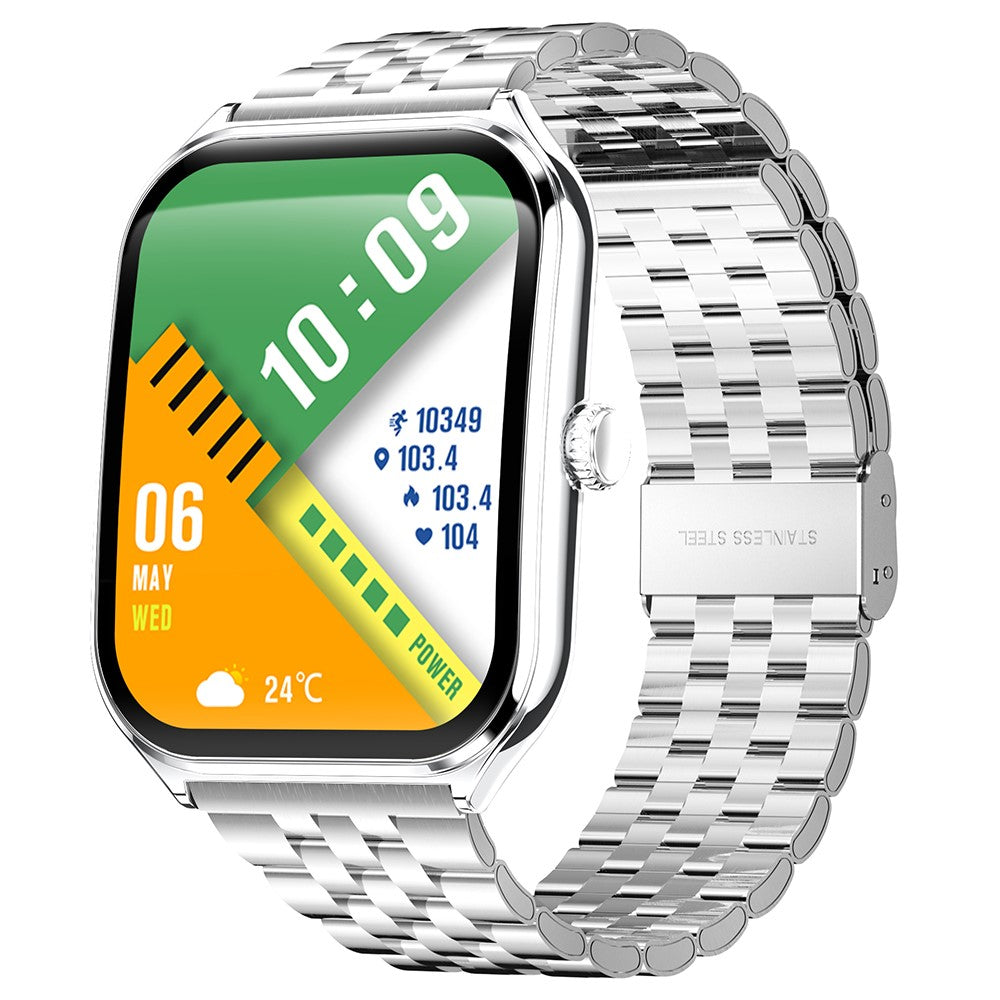 Ultra-Thin 1.96" AMOLED Smart Watch – Steel Strap (MT61)