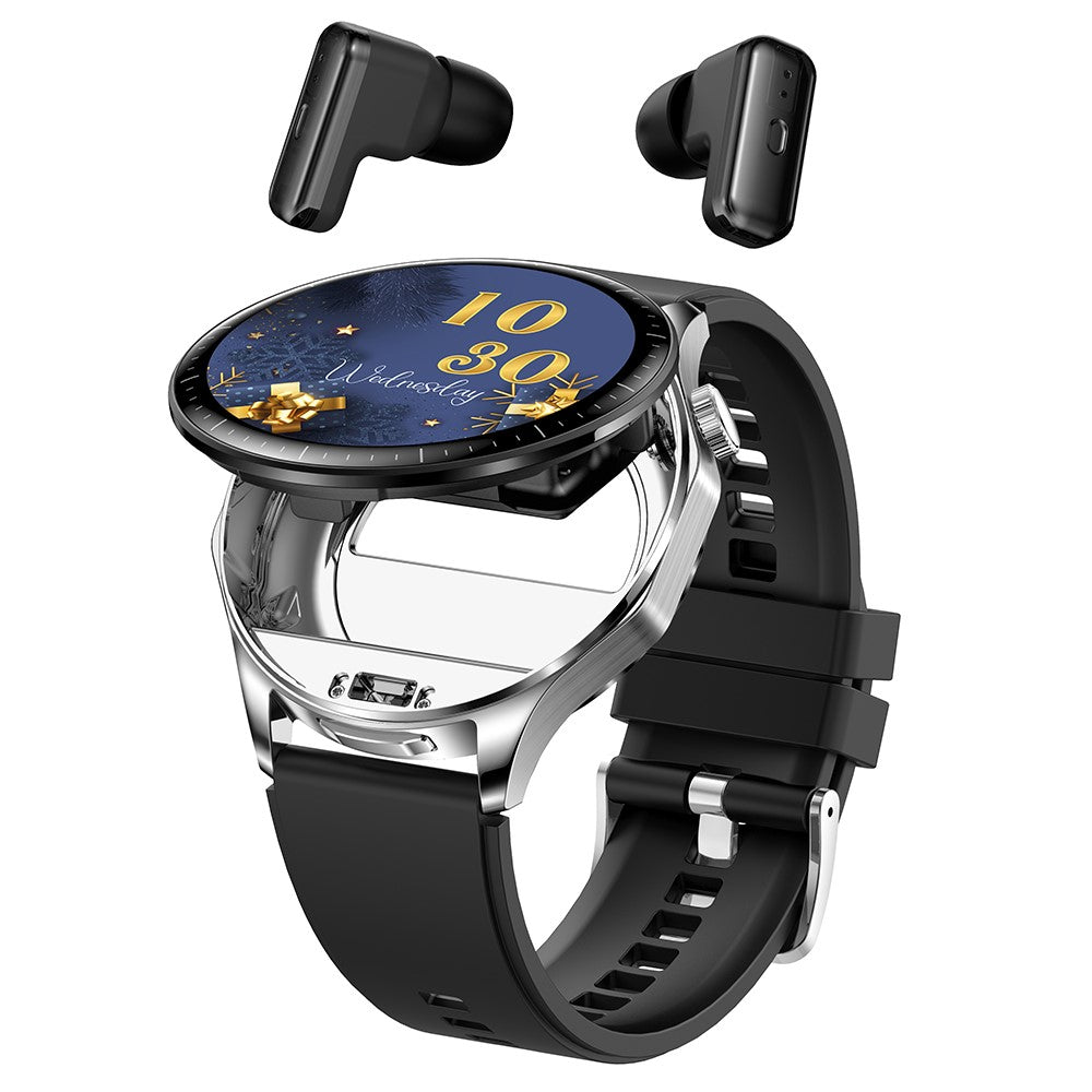 2-in-1 Smart Watch with TWS Earbuds – 1.43" AMOLED (T98)