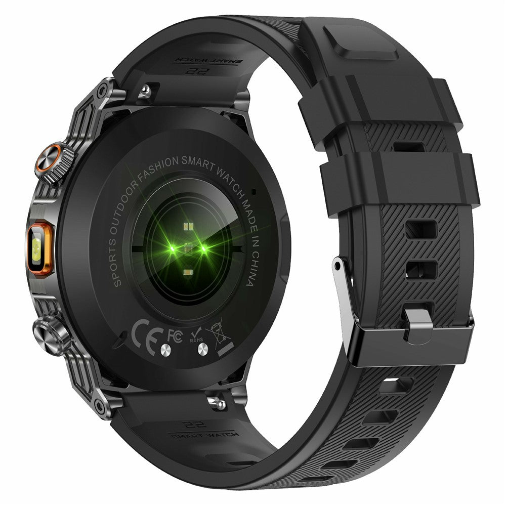 AK81 1.46 Inch IPS Screen Smart Watch Heart Rate Monitor Bluetooth-Compatible Calling Sports Wristwatch, Silicone Strap