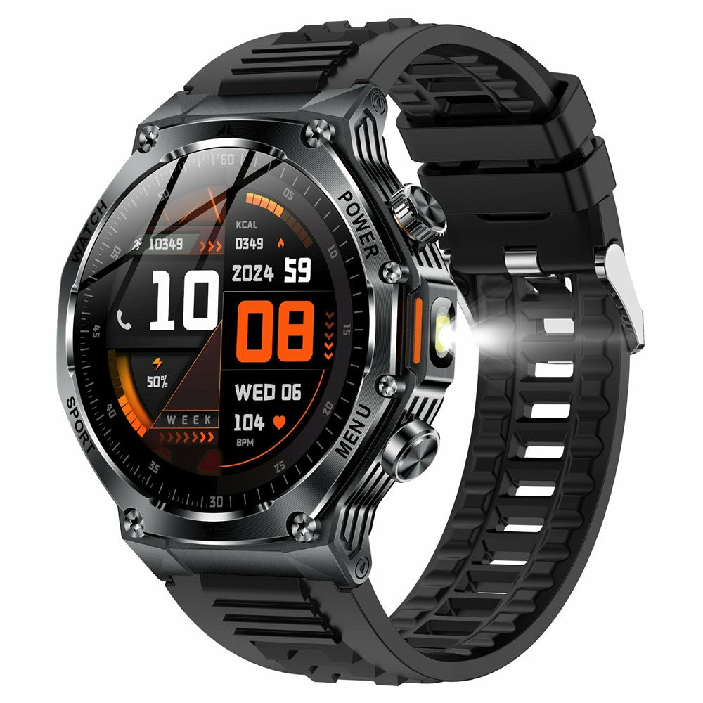 AK82 1.8 Inch Screen Smart Watch Bluetooth-Compatible Calling Heart Rate Monitor Sports Tracker, Silicone Strap